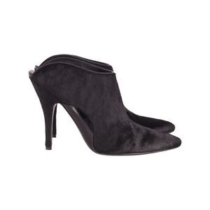 Alexander Wang Miranda Pony Mules in Black Wool
